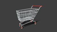 Low Poly Cartoon Super Market Cart