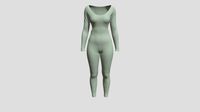 Bodysuit - Scooped-neck And Cut-outs
