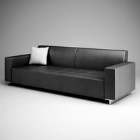 CGAxis Graphite Sofa 12 3D Model