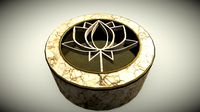Vintage retro jewelry box PBR low-poly 3D model