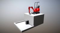 Mini-Excavator (Low-Poly and Rigged)