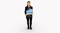 Girl Holding Sign 0503