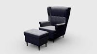 IKEA Strandmon chair with ottoman