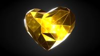 Golden Crystal Heart