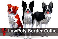 LowPoly Dog - Border Collie