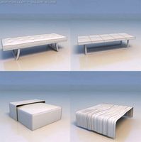 Massage bed blanket bed table 3D Model