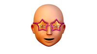 Party Glasses for Young Man Boy Bald Head Icon