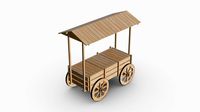 Roofed fairground cart