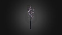 Flowering Tree Twigs in Glass Vase