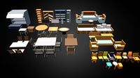 Furniture Set Lowpoly