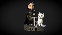 Jon Snow and Ghost Chibi