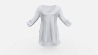Long Sleeve Flouncing White Chiffon Beach Dress