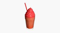 Glass with milkshake