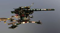 Flak 88 German WWII forest cammo