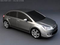 Citroen C4 hatchback 3d model car 3D Model