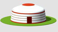 Cartoon Mongolian Yurt