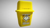 Low poly sharps bin 3d model
