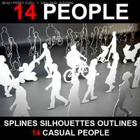 14 People Shapes 3D Model