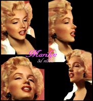 Marilyn Monroe 3D portrait 3D Model