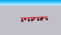 Trilho Spot 9 Lâmpadas E27 Vermelho
