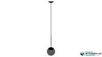 PENDENTE GLASS REDONDO Ø25X65CM ALUMÍNIO E VIDRO - SPOTLINE 782/25