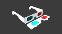 Anaglyph paper glasses