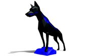 Voronoi Doberman Pinscher Electric Blue