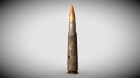 Corroded .50 Cal Bullet 3D Scan