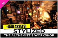 STYLIZED The Alchemist's Workshop - Low Poly 3D Art