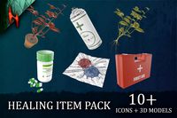 Retro PSX Horror Healing Item Pack (Icon+LowPoly)