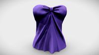 Female Strapless Gathered Chest Top