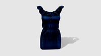 Female Ruffle Neck Mini Dress