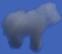 Horse cloud cutout 3D Model