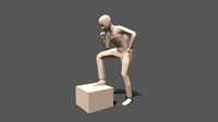 Low Poly Kid Thinking