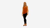 Woman In Orange Top 0609