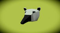 Low poly Ant eater face