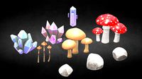 Crystal Mushroom Rocks Pack
