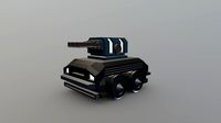 Low Poly Tank w/ Triple Cannon