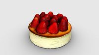Strawberry cheesecake from Veniero's Pasticceria