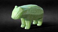 Jade panda bear (low-poly, game-ready)