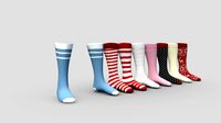 Female Flat Calf Socks