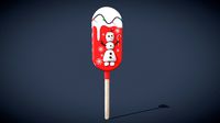 Ice Cream On A Stick Snowman