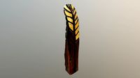 Wooden decor feather