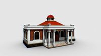 Colonial Building Lowpoly
