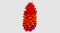 Rainbow Pinecone Candle [ Decoration ]
