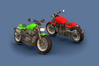 Low-Poly Motorcycle