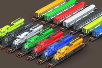 3D LowPoly Train Model # 2