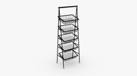 Tilted pane stand 5-tier