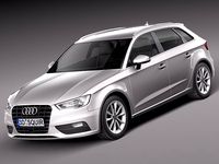 Audi A3 5door 2014 3D Model