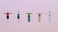 Woman 11 To 15 With 52 Animations 32 Morphs